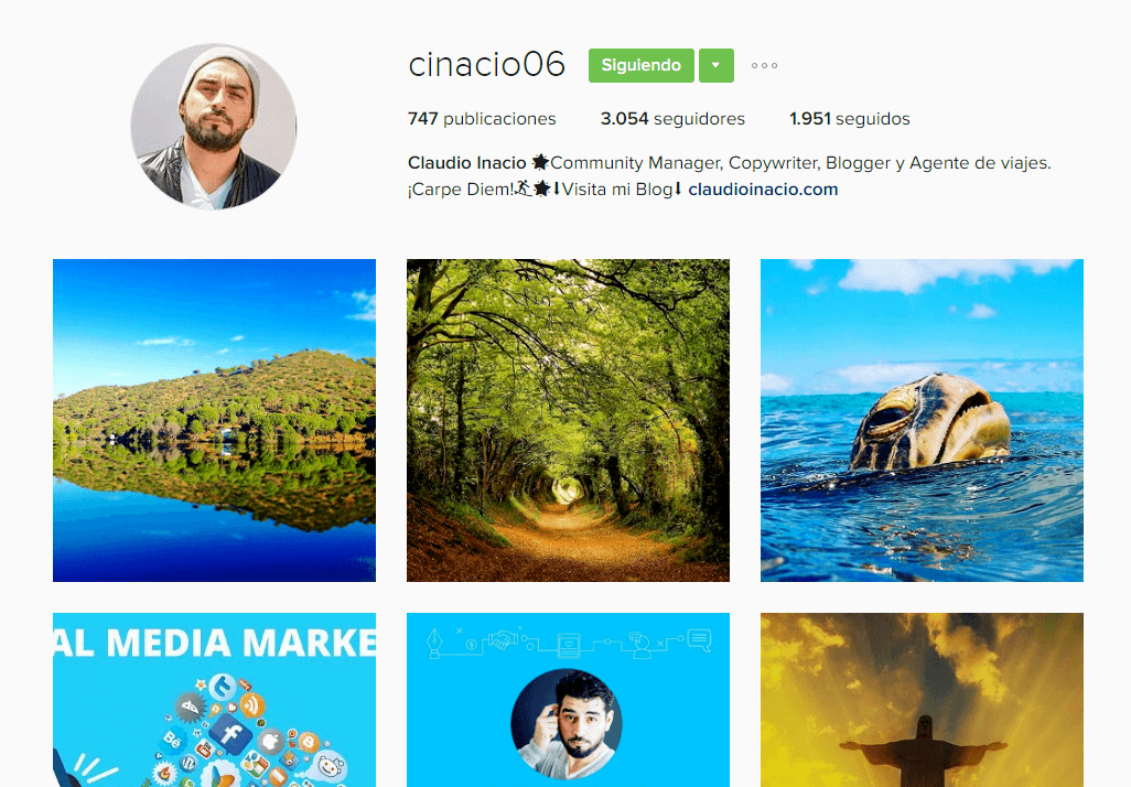 Cómo triunfar en Instagram y trucos para conseguir seguidores - Claudio Inacio cinacio06 influencers